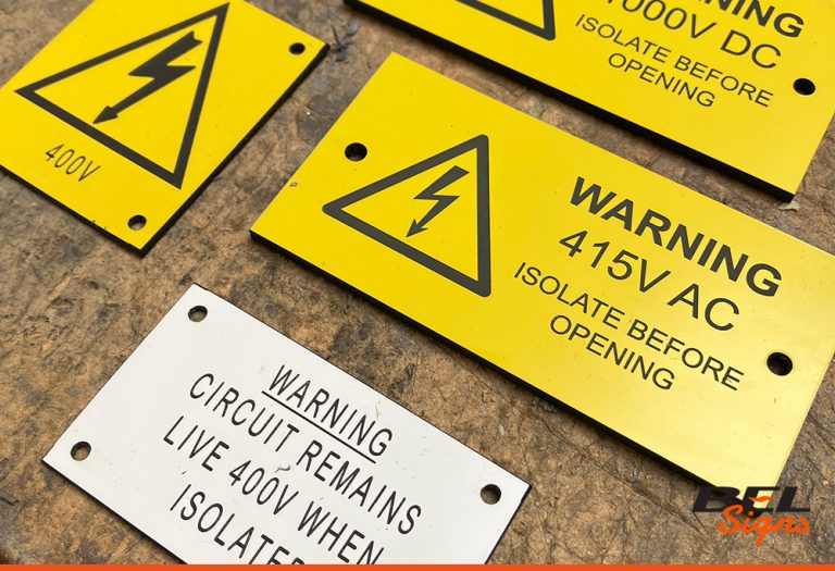 Custom electrical labels warning labels voltage