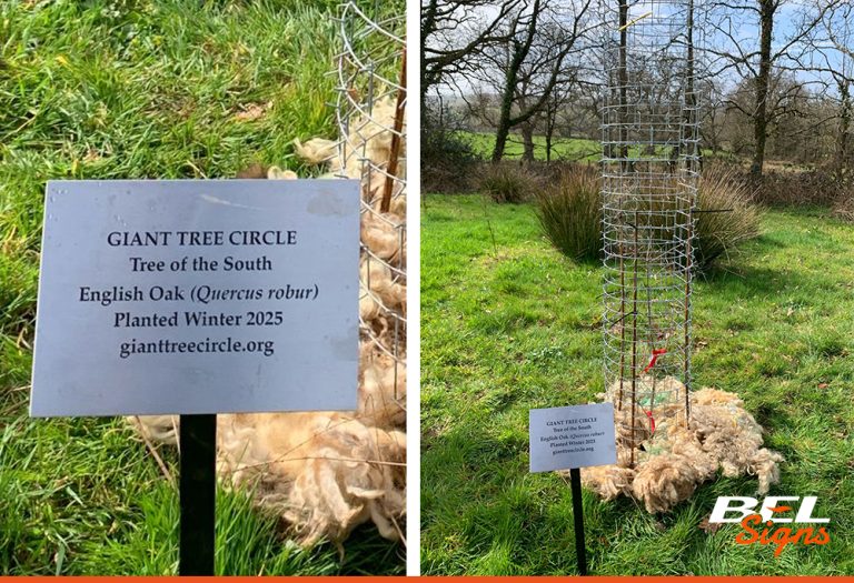 Giant Tree Circle Tree Stake Plaque
