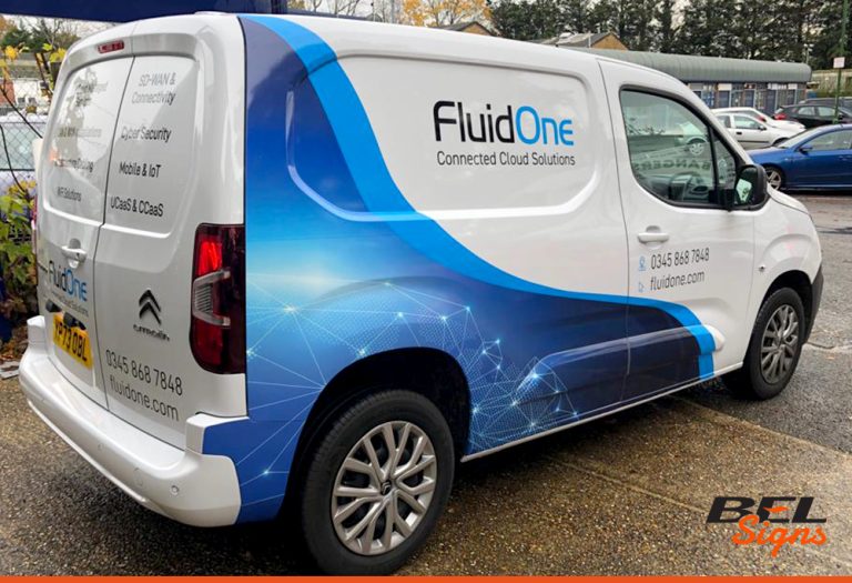 Citroen Berlingo van graphics Fluid One Partial wrap
