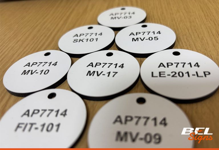 Laser Engraved Tags tags Circular | BEL Signs