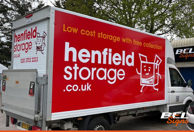 Removal type van for Henfield Storage with printed wrap to the sides
