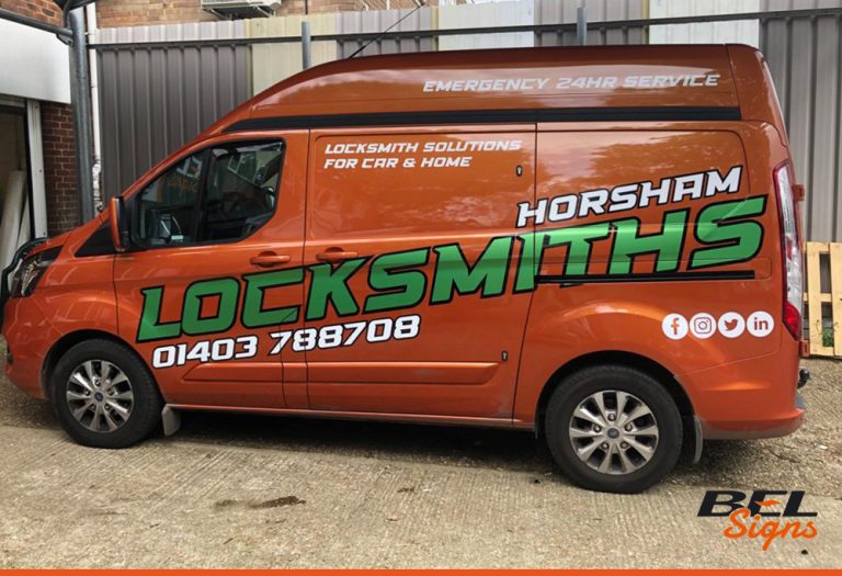 Ford van signwriting for Horsham Locksmiths