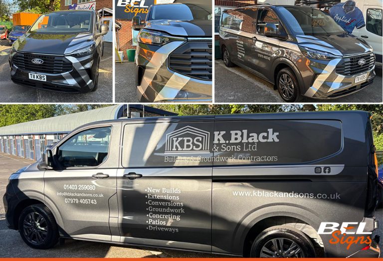 K Black and Sons KBS FORD Transit Van signwriting and chevrons