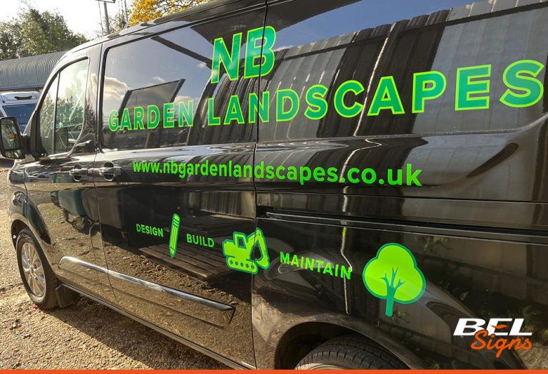 Landscapes Van FORD with CAD cut Vinyl graphics van signwriting