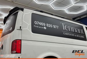 Tennant Carpentry Building Van signage BEL