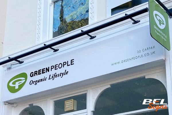 Box Tray Fascia Shop Sign The Green People Horsham