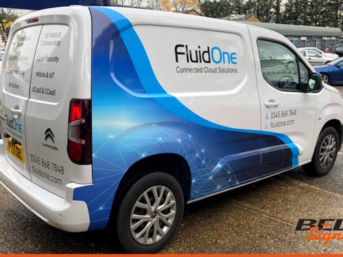 Citroen Berlingo van graphics Fluid One Partial wrap