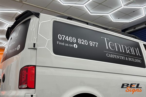 Tennant Carpentry Building Van signage BEL