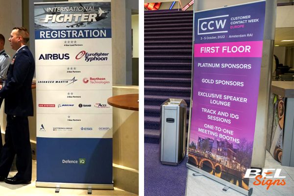 Roll up banners for IQPC print for conferences and events