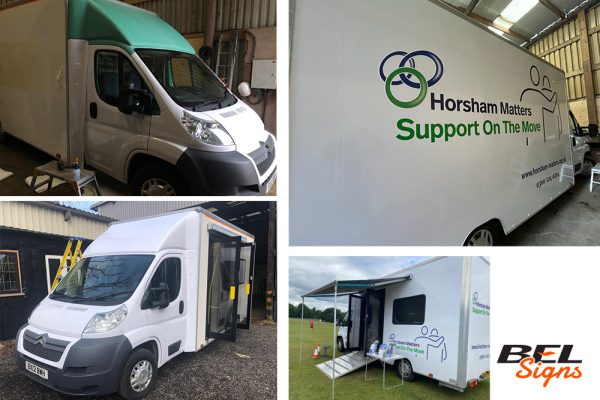 Vehicle wrapping for Horsham Matters