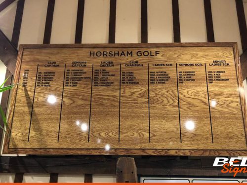 Bel Signs Golf Honours Boards Signs Horsham